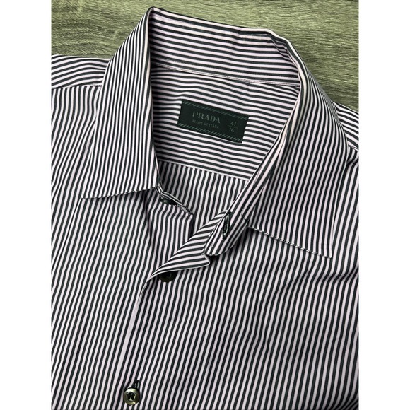 Prada Other - Prada Dress Shirt Men 41 16 Multi Striped Designer Made in Italy
